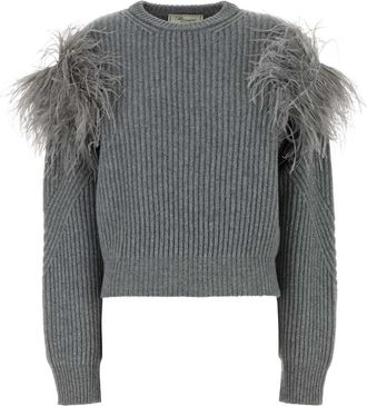 Blumarine Grey Wool Sweater