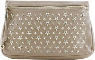 Jimmy Choo London Pre-owned Leather pouches - Dames - Vintage Clutch - Beige - ONE Size - Vintage