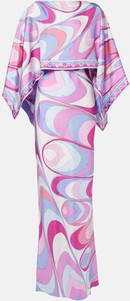 Pucci Printed silk twill maxi dress