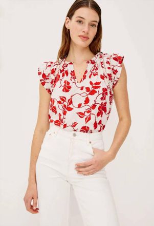 Rails Allea Top In Red Jasmine