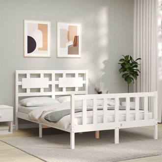 vidaXL Estructura De Cama Sin Colch&oacute;n Madera De Pino Blanca 120x200 Cm Vidaxl