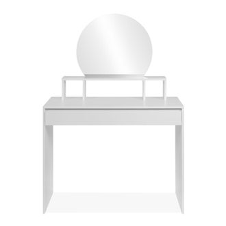 Calicosy Tocador 1 espejo redondo 3 nichos superiores l100cm - blanco