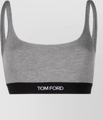 Tom Ford modal bralette elastic band scoop neckline