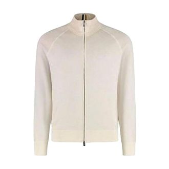HUGO BOSS Hugo, Cardigans, male, White, Size: XL Cardigan Boss