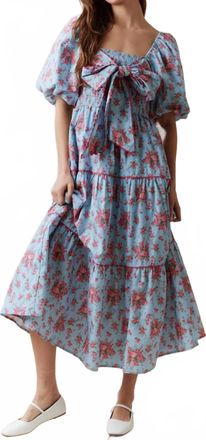 Peach Love California Front Tied Maxi Dress In Multi