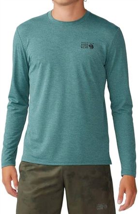 Mountain Hardwear Sunblocker Long Sleeve Tee In Blue Pine Heather