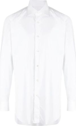 Brioni Formal Shirts, male, White, Size: 3XL Ventiquattro Cotton Shirt