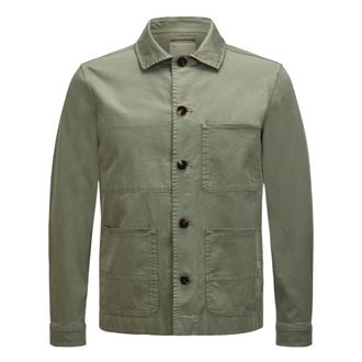 Woolrich Cotton Twill Chore Jacket - male - Woolrich - Light Jackets - Green - XL - Jackets