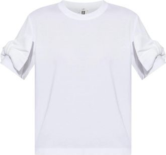 Comme Des Gar&ccedil;ons T-shirt met decoratieve applicaties - Dames - T-shirts - Wit - M - Katoen - Tops