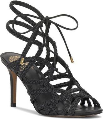 Vince Camuto Tilly Ankle Wrap Sandal in Black at Nordstrom, Size 7.5