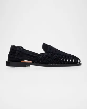 Brunello Cucinelli Men & apos;s Woven Suede Sandals