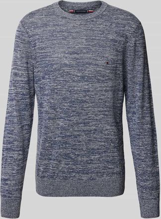 Tommy Hilfiger Strickpullover mit Leinen-Anteil in Marine, Größe XXL