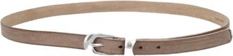 Our Legacy Slim Silver Buckle Leather Belt