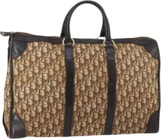Dior Pre-owned Weekend Bags, female, Brown, Size: ONE SIZE Pre-owned Canvas Boston Bag