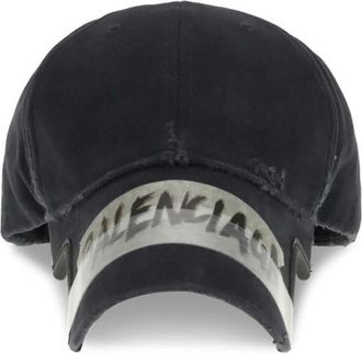 Balenciaga Caps, male, Black, Size: ONE SIZE Cotton Baseball Cap