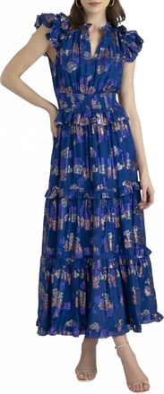 Shoshanna Maren Maxi Dress In Metallic Floral