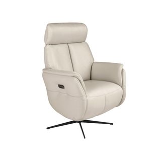 Angel Cerd&aacute; Sill&oacute;n relax giratorio piel gris perla