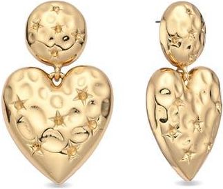 Eye Candy Los Angeles Valeska Heart Earrings in Gold at Nordstrom Rack