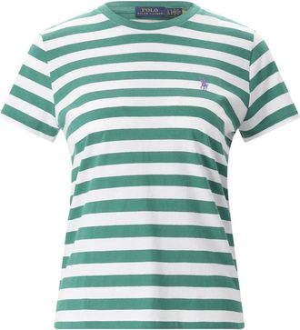 Polo Ralph Lauren Klassiek T-shirt met ronde hals - Dames - T-shirts - Groen - S - Katoen - Tops