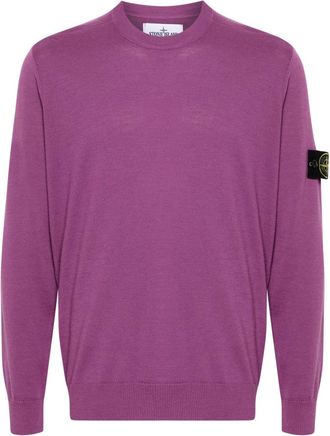 Stone Island Compass-badge sweater - men - RWS Virgin Wool - S - Purple