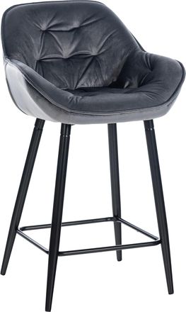 Clp Taburete De Bar Gibson 76 De Terciopelo Gris Oscuro