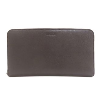 Bally Dark Brown Leather Long Wallet (Bi-Fold) (Pre-Owned)