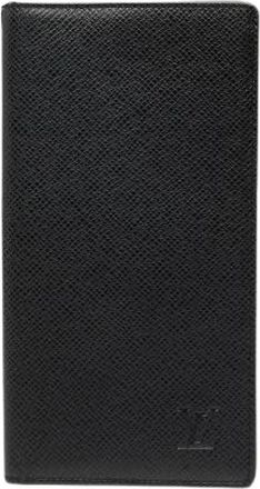 Louis Vuitton Pre-owned Portefeuille Taiga Long Wallet - Dames - Vintage Accessoires - Zwart - ONE Size - Leer - Vintage
