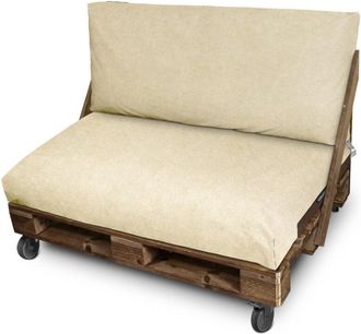Happers Happers - Cojín para palets Polipiel Exterior Patagonia Marfil Asiento y/o Respaldo 120x60x20 Patagonia Marfil