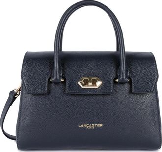 Lancaster Flap Handtas met Metalen Sluiting - Dames - Handtassen - Blauw - ONE Size - Leer - Tassen