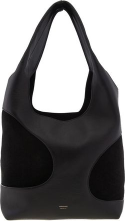 Ferragamo Cut-Out Detailing Hobo Bag in Black
