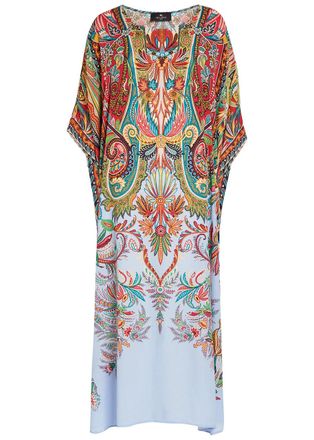 Etro Printed Crepe Midi Beach Dress - Multicoloured - 44 (UK12 / M)