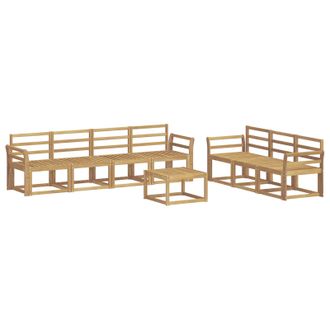vidaXL Conjunto De Sof&aacute;s De Exterior 8 Pcs Blanco 59 X 59 X 37 Cm Vidaxl