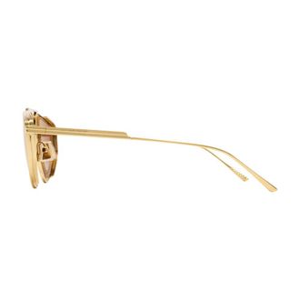Bottega Veneta Womens Bv1466s-004 Metal Frame Sunglasses Gold