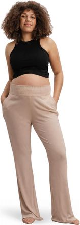 Nom Maternity Super Soft Rib Maternity Pants in Light Taupe at Nordstrom, Size X-Small