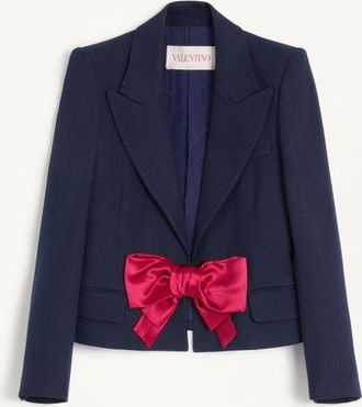 Valentino Giacca In Viscosa Con Fiocco Donna PROVENCE BLUE 36