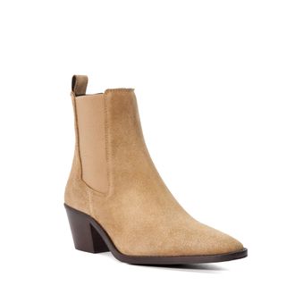 Dune London Womens Ladies Pexas - Casual Western Boots - Sand Leather (archived) - Size UK 8