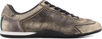 Gucci Web Logo Leather Sneakers