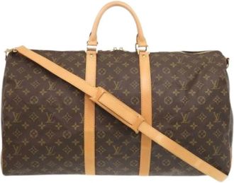 Louis Vuitton Pre-owned Keepall Bandouliere 55 - unisex - Vintage Weekendtas - Bruin - ONE Size - Leer - Vintage