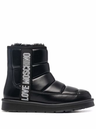 Love Moschino Stivali con stampa - Nero