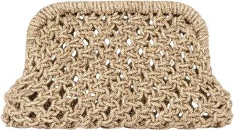 Twentyfourhaitch Pochette intrecciata Pietre - Dames - Clutches - Beige - ONE Size - Tassen