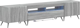 vidaXL Cabinet De Tv Led De 5 Piezas Sonoma Gris Madera De Ingenier&iacute;a Vidaxl