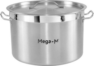 OEM Olla Mediana Para Catering Con Tapa Mega-m Pro 24 L, Di&aacute;metro 36 Cm X Altura 24 Cm N