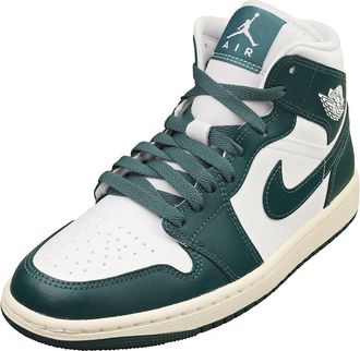 Nike Air Jordan 1 Mid Womens Shoes (BQ6472-133, White/Sail/Oxidized Green), White/Oxidized Green-sail, 7.5 UK