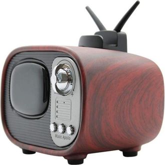 Trade Shop Trade Shop - Cassa Speaker Bluetooth B3 Stile Televisione Retro Vintage Smartphone Sd Usb Aux