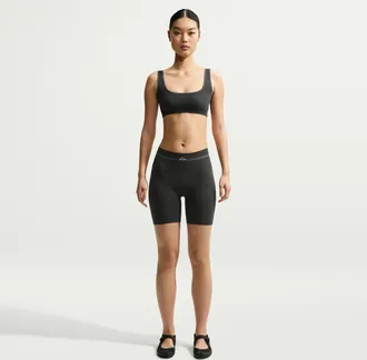 Nike Womens SKIMS Ribbed Seamless 5 Shorts in Black | IR5007-054