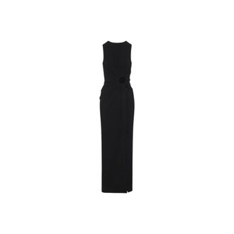 Sportmax Gala met ringdetail - Dames - Jurken - Zwart - Maat: L Leer