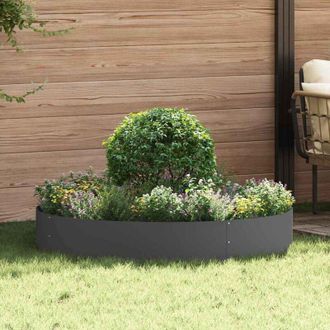 vidaXL Jardineras 5 Pcs Negro 120 X 120 X 20 Cm Acero Vidaxl
