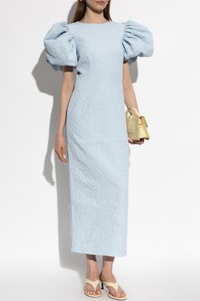 Rotate Dress With Puff Sleeves, Womens, Blue