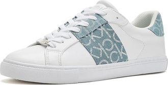 Calvin Klein Gwena Womens Shoes White/Light Blue Logo : 6.5 M, Synthetic