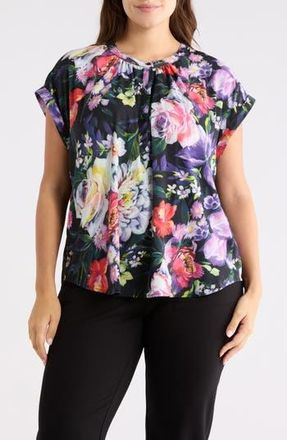 Catherine Malandrino Printed Dolman Sleeve Top in Floral Bouquet at Nordstrom Rack, Size 1 X
